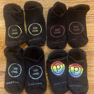 Pure barre milestone and rainbow socks - sz small